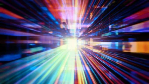 Futuristic Technology Abstraction with Streaming Light Effects Stock Footage 105957065