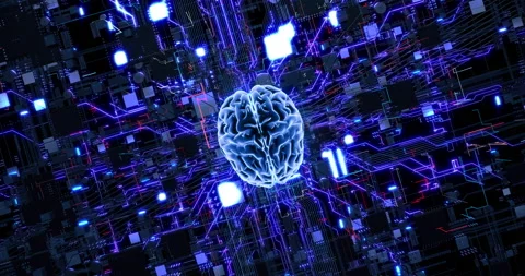 Futuristic Technology: AI and Cutting-Edge Computer Chips And Processors. Stock Footage 238766920