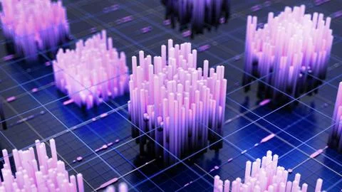 Futuristic technology background. 3d illustration, 3d rendering Иллюстрация
