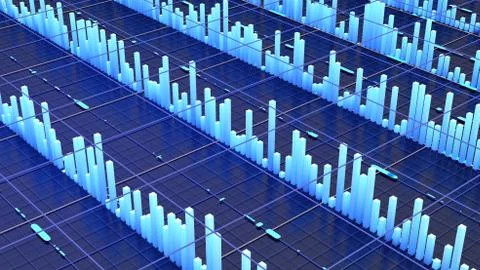 Futuristic technology background. 3d illustration, 3d rendering. Stock Illustration