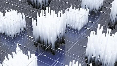Futuristic technology background. 3d illustration, 3d rendering. Stock Illustration