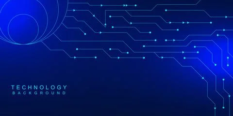 Futuristic technology background with circuit board or motherboard. Stock Illustration