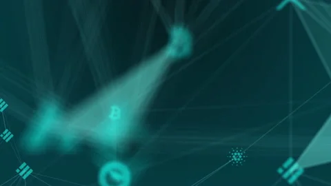 Futuristic Technology background with cryptocurrency Stock Footage 199264865