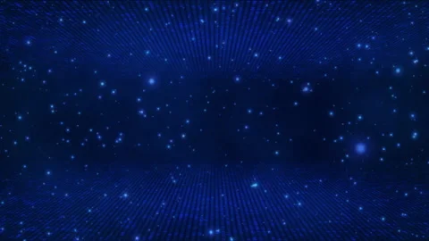 Futuristic Technology Background Cyberspace with Blue Digital Grid Stock Footage 282486705