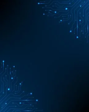Futuristic technology background in deep blue tones with glowing circuit pa.. イラスト素材