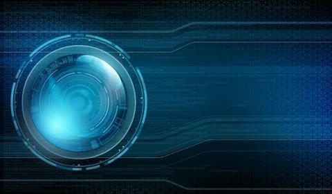 Futuristic technology background. Design of round HUD user inter 스톡 일러스트