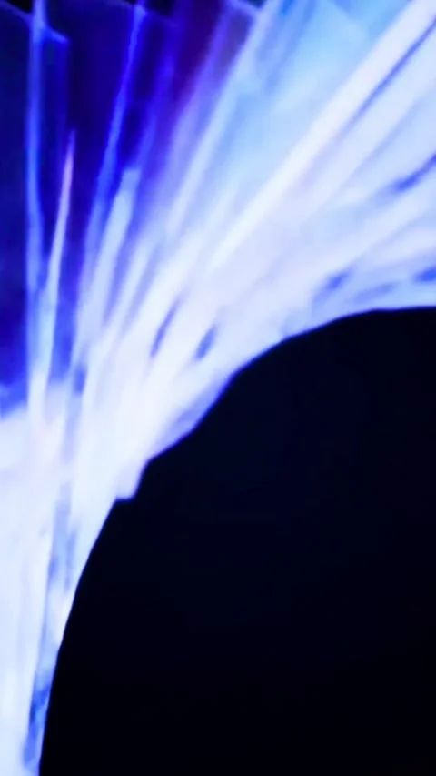 Futuristic technology background with glowing blue light patterns for digital 스톡 동영상 347485082