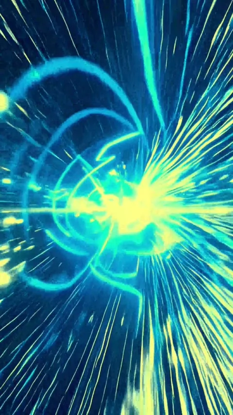 Futuristic technology background with glowing digital rings and light effects Stock Footage 347484782