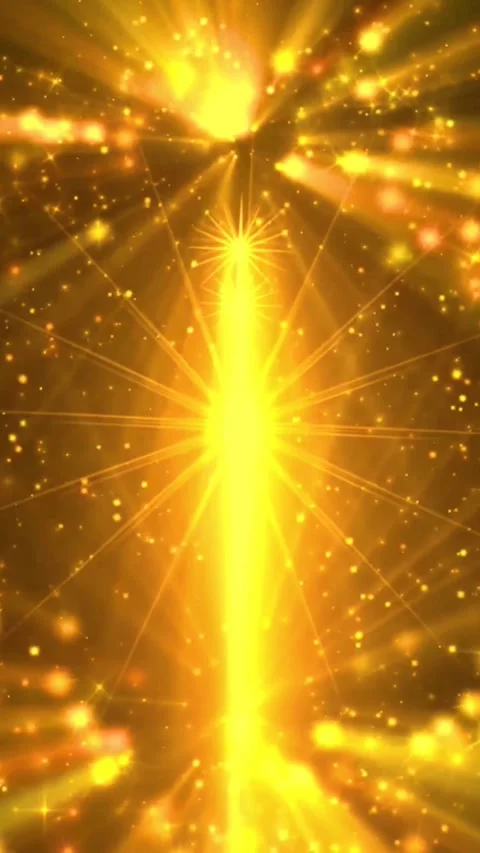 Futuristic technology background with glowing golden light and digital effects Stock-Footage 347484801