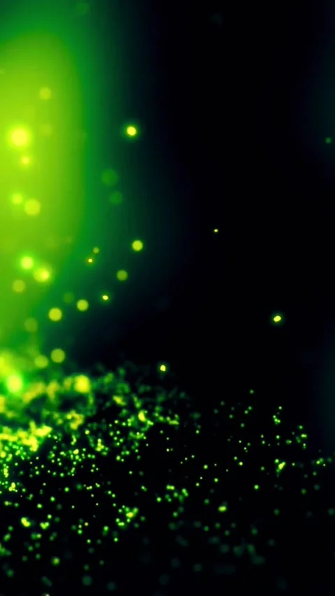 Futuristic technology background with glowing green light effects for digital Video stock 347484774