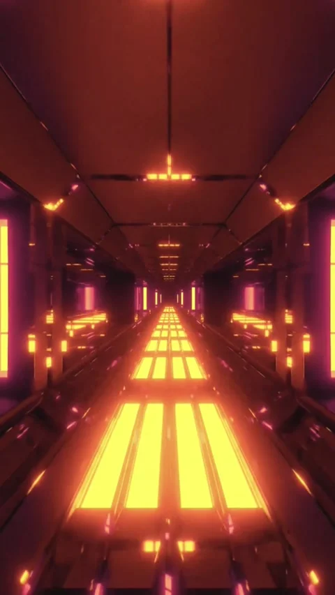 Futuristic technology background with glowing neon lights for digital design and Stock Footage 347484496