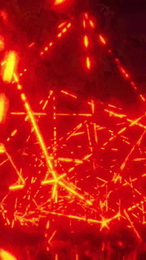 Futuristic technology background with glowing red lines for digital innovation Video stock 347484804