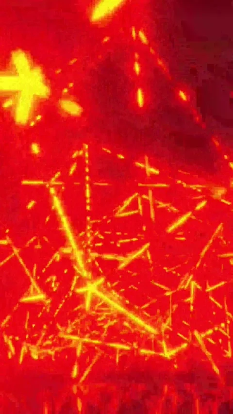 Futuristic technology background with glowing red lines and abstract digital Stock Footage 347484868
