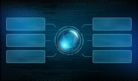 Futuristic technology background with HUD dashboard interface Stock-Illustration