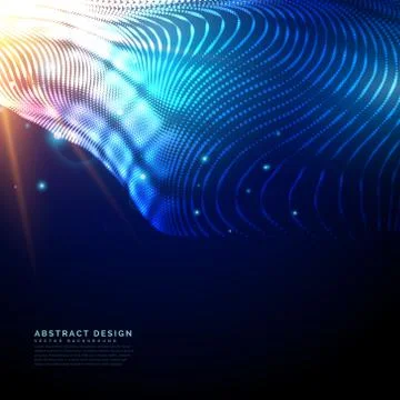 Futuristic technology background made with glowing particles with light effec Stock Illustration