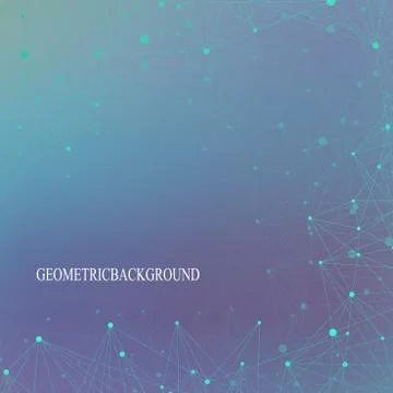 Futuristic technology background molecule and communication. Connected lines Stock Illustration