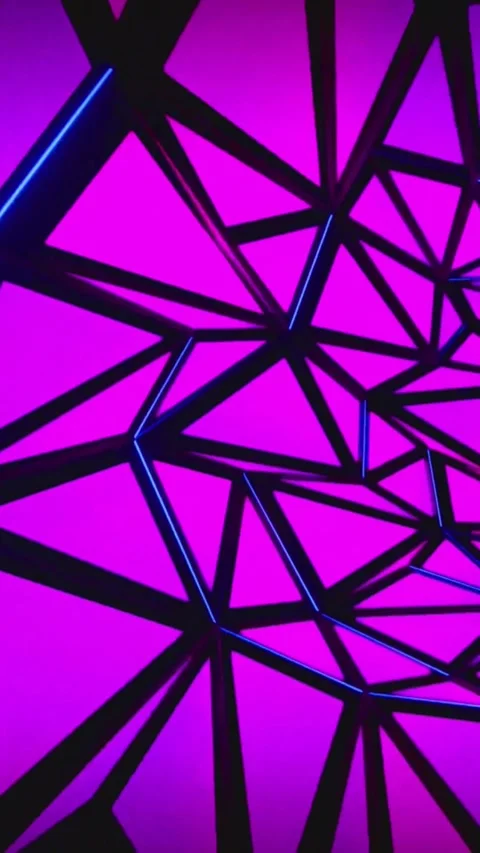 Futuristic technology background with neon lights and geometric shapes for Stock Footage 347484686