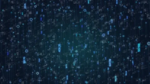 Futuristic Technology, Blue Digital Coding for Data Analysis and Innovation.. Stock Footage 244840915