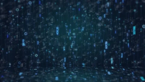 Futuristic Technology, Blue Digital Coding for Data Analysis and Innovation.. Stock Footage 244840947