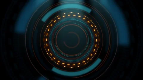 Futuristic technology circle lines background Stock Footage 317366584