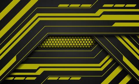 Futuristic technology circuit lines gaming backdrop banner template Stock Illustration