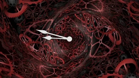 Futuristic Technology Clock Animation Background, Loop 스톡 동영상 300935212