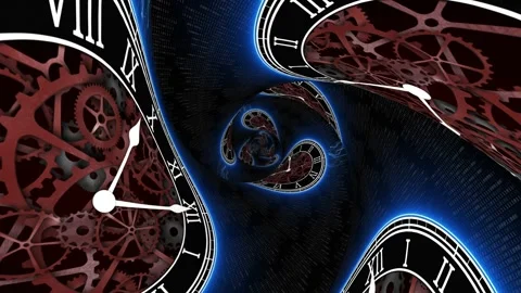 Futuristic Technology Clock Animation Background, Loop 库存影片 301638176