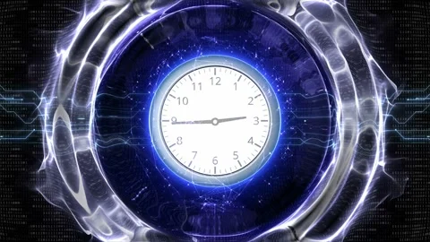 Futuristic Technology Clock Animation Background, Loop Video stock 316776039