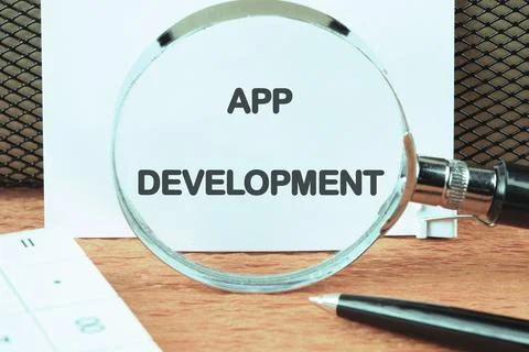 Futuristic technology concept. The concept of business. The APP DEVELOPMENT c Stock-Fotos