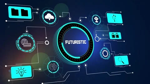 Futuristic Technology Concept, Global Networking and Data Infrastructure Stock-Footage 329183702