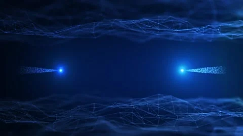 Futuristic technology concept showing a digital core or energy fusion point. Stock Footage 313836879