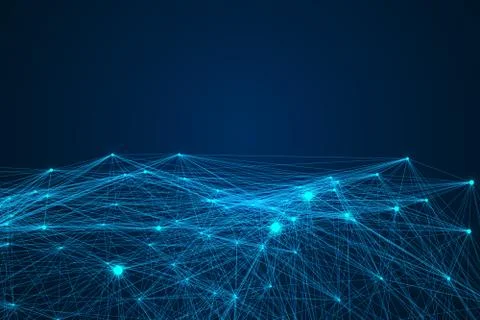 Futuristic technology connection shape. 스톡 일러스트