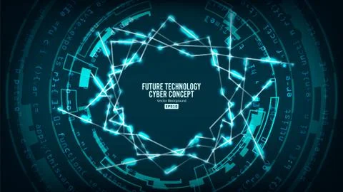 Futuristic Technology Connection Structure. Vector Abstract Background. Future Stock Illustration