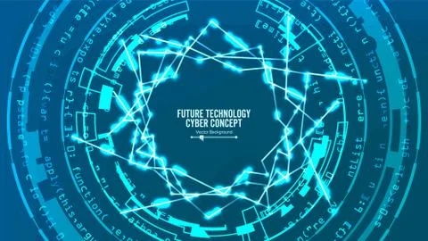 Futuristic Technology Connection Structure. Vector Abstract Background. Future Stock Illustration