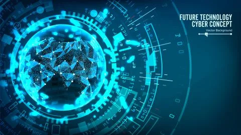 Futuristic Technology Connection Structure. Vector Abstract Background. Future Illustrazione stock