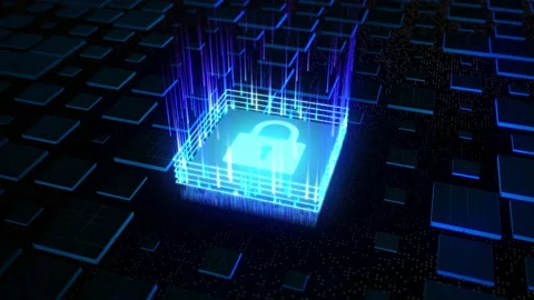 Futuristic technology CPU GPU circuit board animation Stock Footage 182817480