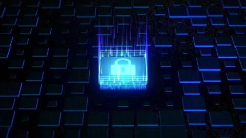 Futuristic technology CPU GPU circuit board animation Stock Footage 182819652