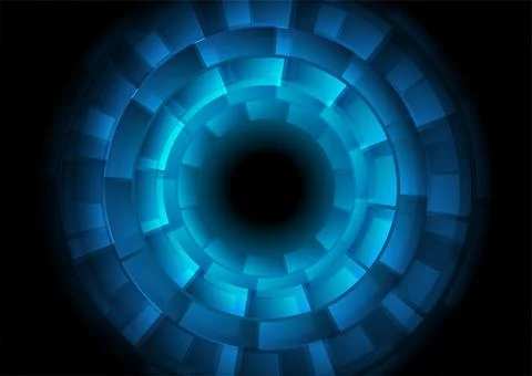 Futuristic technology dark blue abstract background Stock Illustration