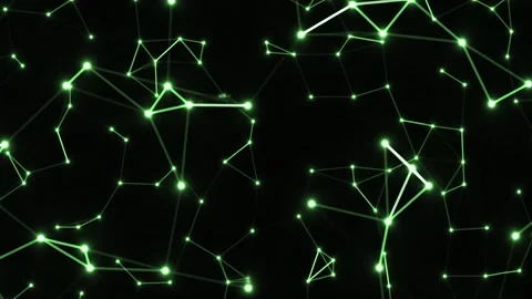 Futuristic Technology Data Nodes Background Stock Footage 337827631