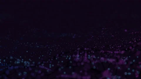 Futuristic technology digital plexus wave, Glitter particles animation loop back Stock Footage 234697297
