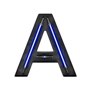 Futuristic technology font. Letter A. 3d render. Stock Illustration