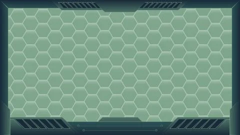 Futuristic technology frame vector design with army green color Stock Illustration