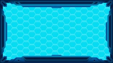 Futuristic technology frame vector design with blue light color Stock Illustration