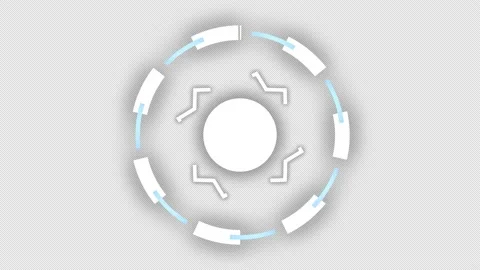 Futuristic technology hud animation in 4K 60FPS Stock Footage 222315053