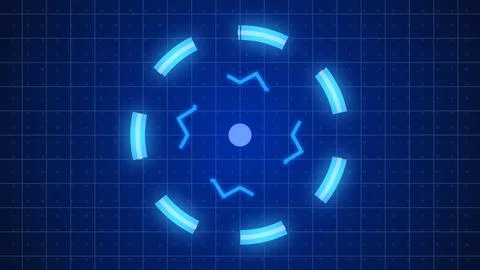Futuristic technology hud animation, digital modern hud background RGB. Holog イラスト素材