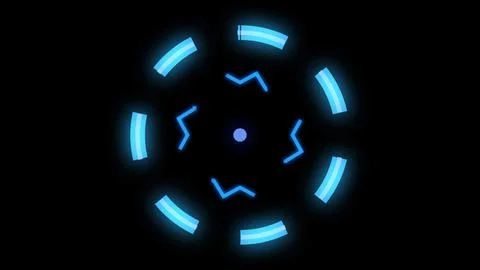 Futuristic technology hud animation, digital modern hud background RGB. Holog イラスト素材