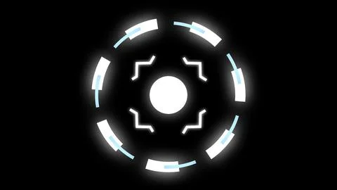 Futuristic technology hud animation, digital modern hud background RGB. Holog イラスト素材