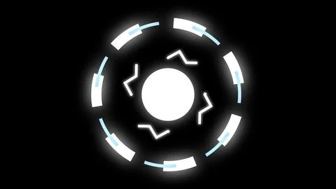 Futuristic technology hud animation, digital modern hud background RGB. Holog Stock Illustration
