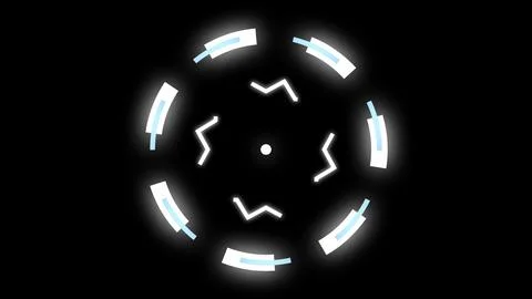 Futuristic technology hud animation, digital modern hud background RGB. Holog イラスト素材