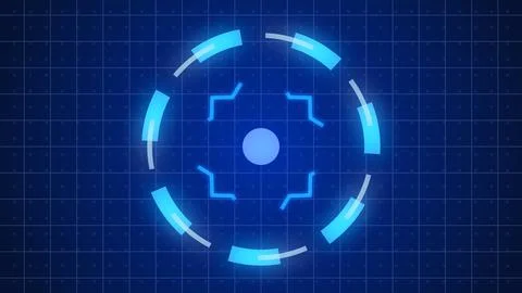 Futuristic technology hud animation, digital modern hud background RGB. Holog イラスト素材
